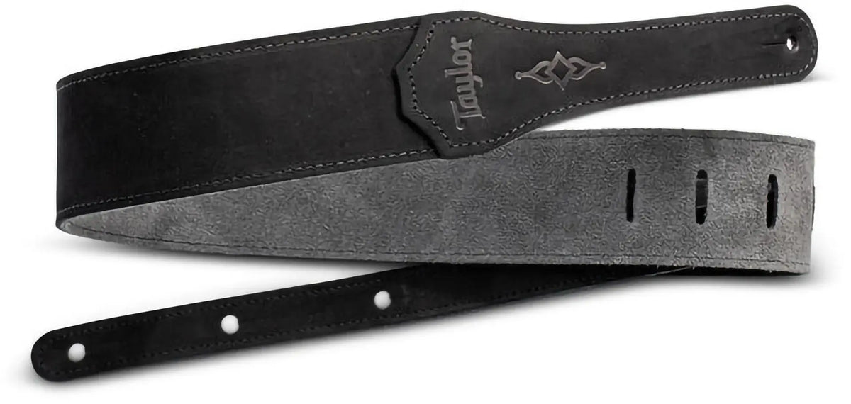 Taylor Gemstone 2.5" Sanded Leather Guitar Strap Black