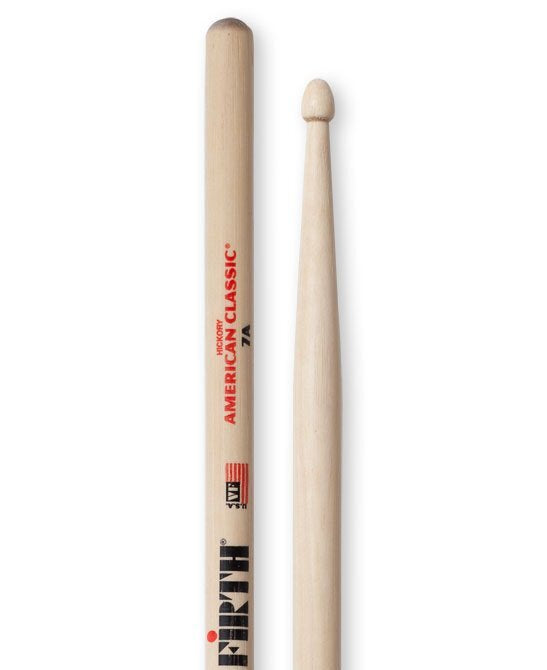 Vic Firth American Classic Hickory Wood Tip Drumsticks 7A