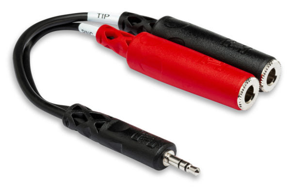 Hosa Stereo Breakout 3.5 mm TRS to Dual 1/4 in TSF YMP-137