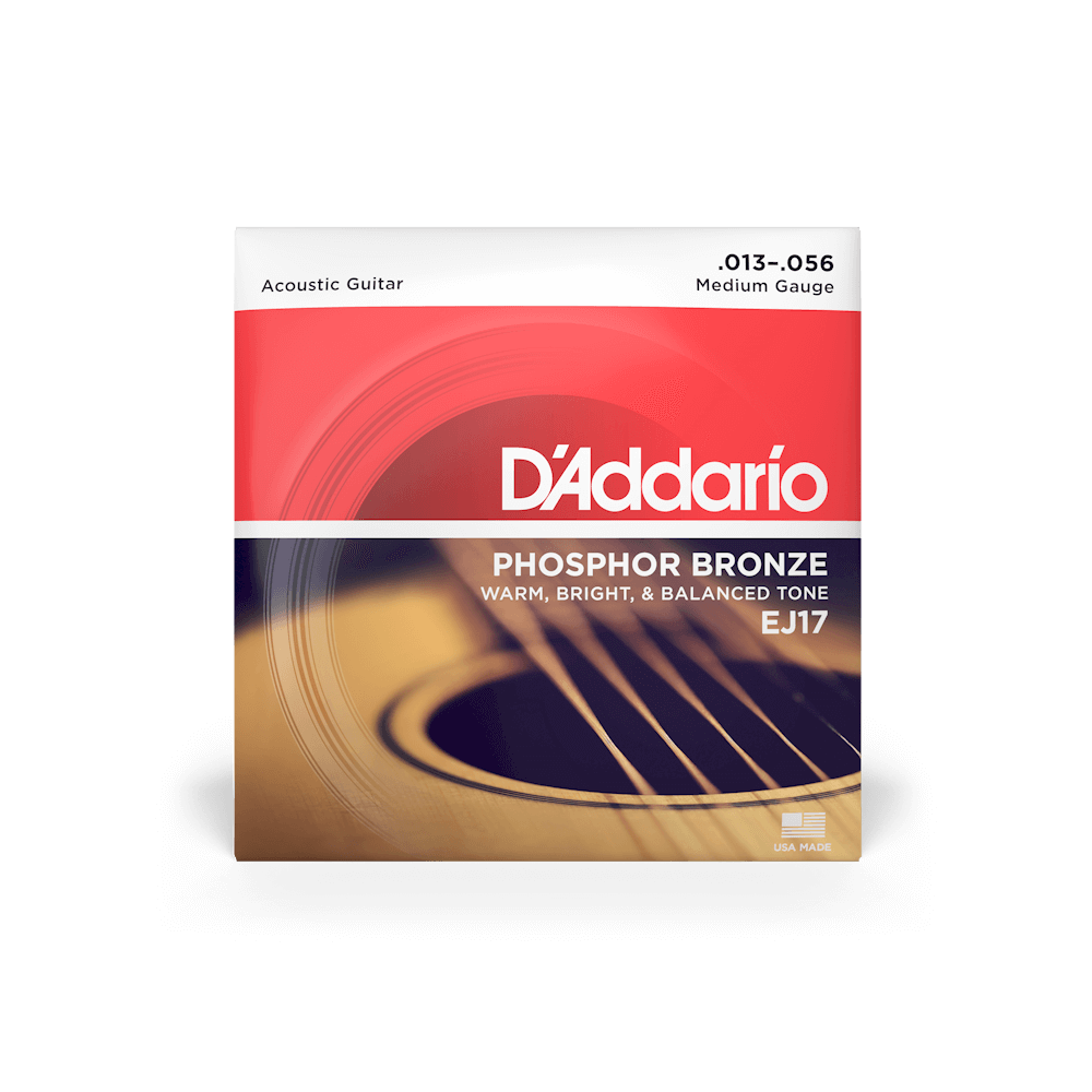D'Addario EJ17 Phosphor Bronze Acoustic Guitar Strings Medium 13-56