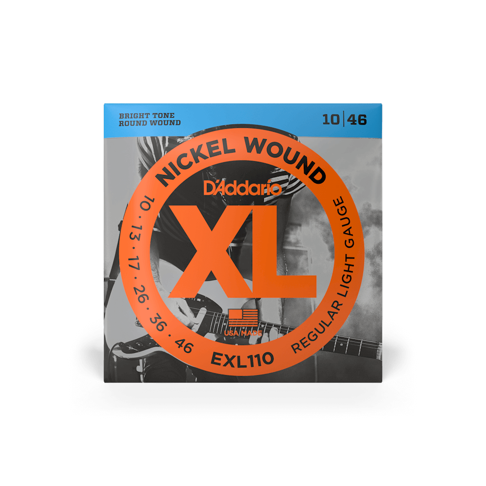 D'Addario EXL110 Nickel Wound Electric Guitar Strings Regular Light 10-46