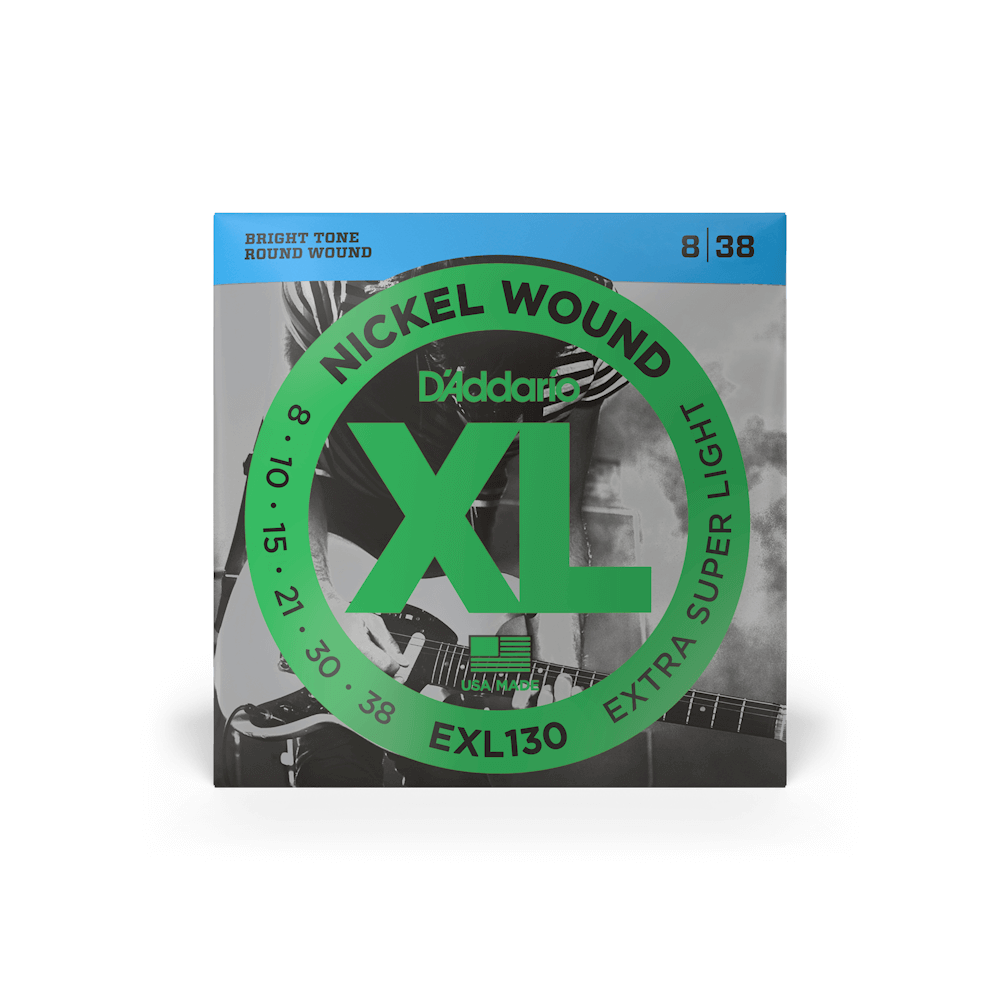 D'Addario EXL130 Nickel Wound Electric Guitar Strings Extra-Super Light 08-38