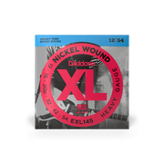 D'Addario EXL145 Nickel Wound Electric Guitar Strings Heavy 12-54 with Plain Steel 3rd