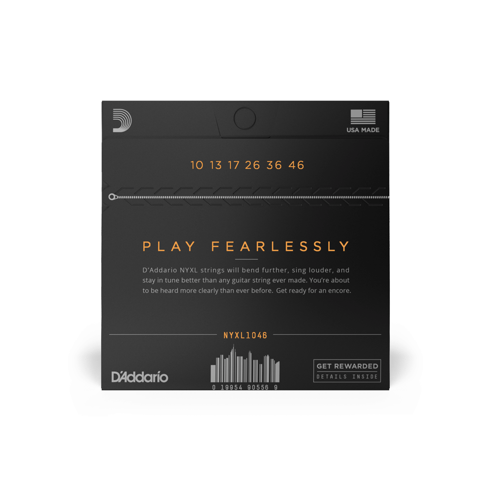 D'Addario NYXL1046 Nickel Wound Electric Guitar Strings Regular Light 10-46